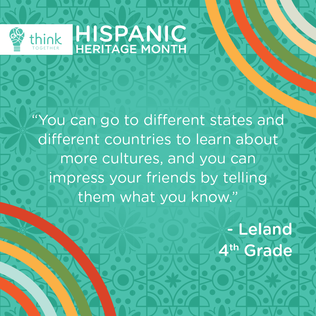 You can go to different states and different countries to learn about more cultures, and you can impress your friends by telling them what you know. Leland, 4th grade