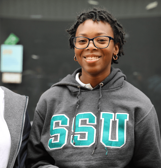 student smiling