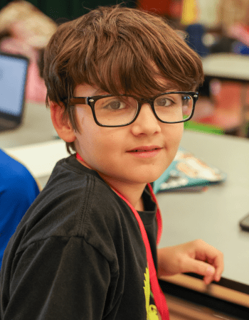 Boy with glasses
