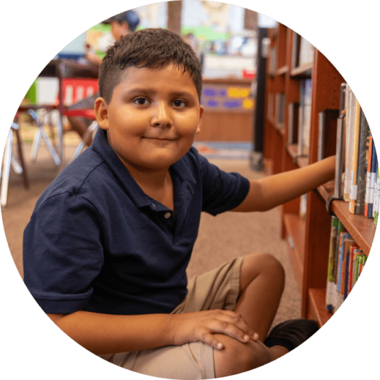 Boy in Library
